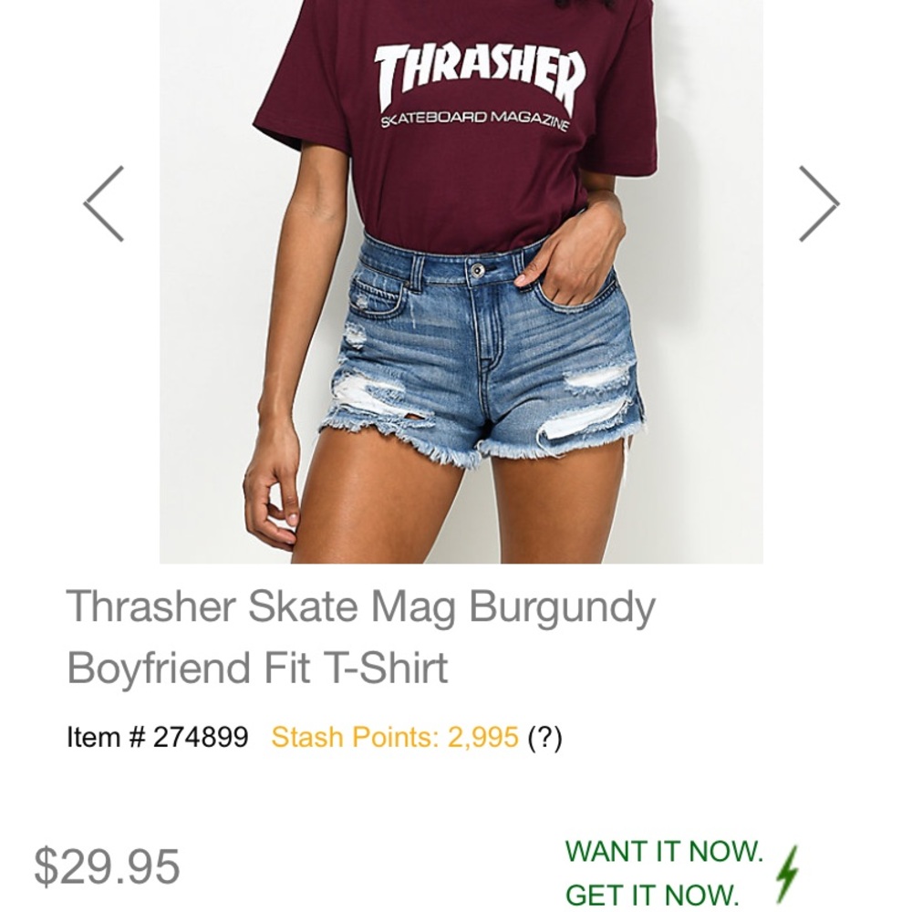 Burgundy Thrasher Shirt